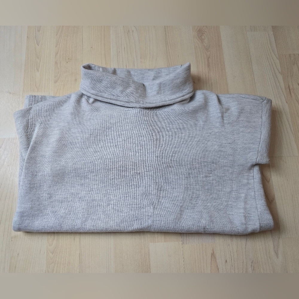 Vineyard Vines Split Back Gray Merino Wool Blend Turtleneck Size XXS